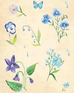 Katie Daisy Wildflower Picnic Sticker Book^ Stickers + Tape
