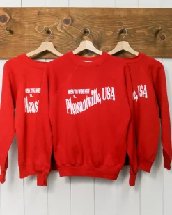 ban.do x Best Regards Wish You Were Here In Pleasantville Sweatshirt - Red^ Tees + Sweatshirts