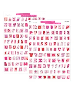 Sadie's Stickers Y2K Letter Set - Letters & More Sticker Set^ Stickers + Tape